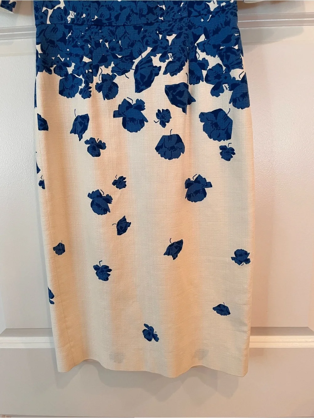 L.K. Bennett Lasa Dress US 2 Blue White Poppy ASO Kate Middleton Floral Pristine - Picture 8 of 15